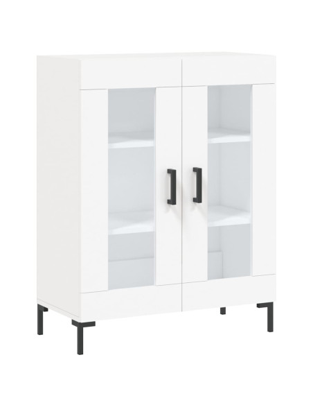Credenza Bianca 69,5x34x180 cm in Legno Multistrato