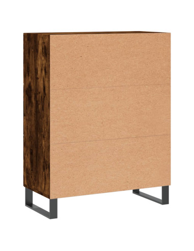 Credenza Rovere Fumo 69,5x34x90 cm in Legno Multistrato