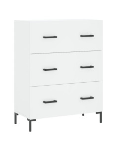 Credenza Bianca 69,5x34x180 cm in Legno Multistrato