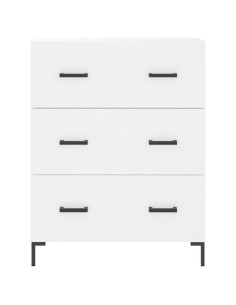 Credenza Bianca 69,5x34x180 cm in Legno Multistrato 2