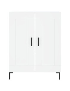 Credenza Bianca 69,5x34x180 cm in Legno Multistrato 2