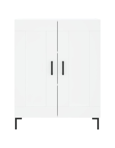 Credenza Bianca 69,5x34x180 cm in Legno Multistrato