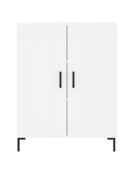 Credenza Bianca 69,5x34x180 cm in Legno Multistrato