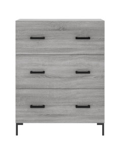 Credenza Grigio Sonoma 69,5x34x180 cm in Legno Multistrato 2