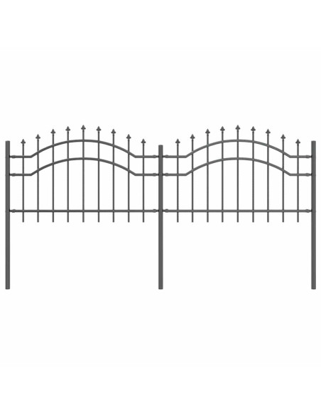 Recinzione per Giardino Grigio 115 cm