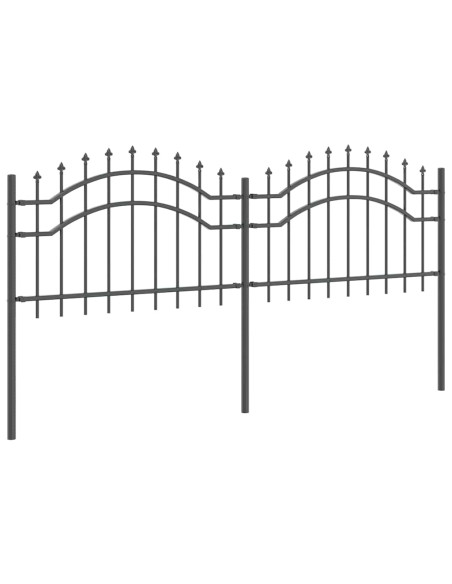 Recinzione per Giardino Grigio 115 cm