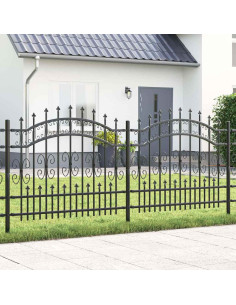 Recinzione per Giardino Grigio 240 x 140 cm 2