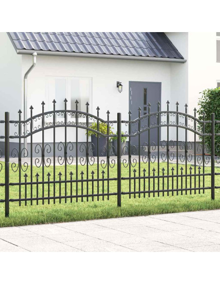 Recinzione da giardino Grigio 140 cm