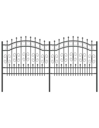 Recinzione per Giardino Grigio 240 x 140 cm