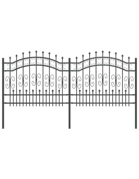 Recinzione da giardino Grigio 140 cm