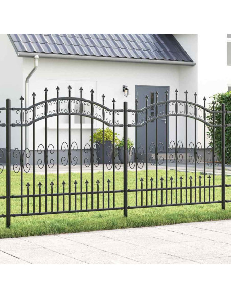 Recinzione da giardino Grigio 165 cm