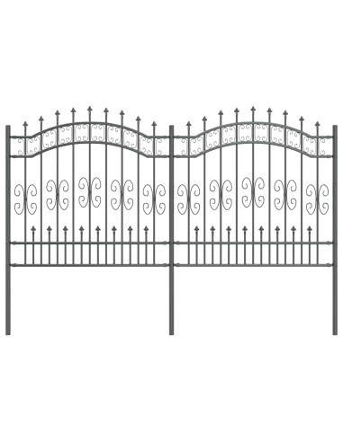 Recinzione per Giardino Grigio 240 x 166 cm