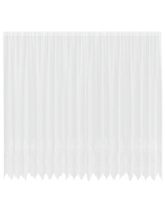 Tenda in Pizzo con tende Bianco 300 x 500 cm Poliestere