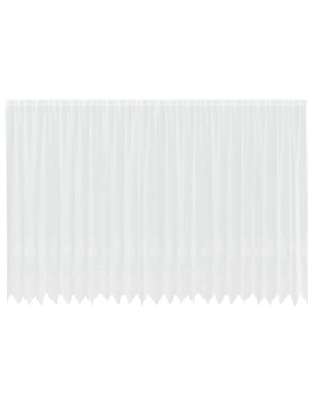Tenda in Pizzo con tende Bianco 200 x 600 cm Poliestere