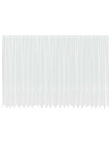 Tenda in Pizzo con tende Bianco 220 x 600 cm Poliestere