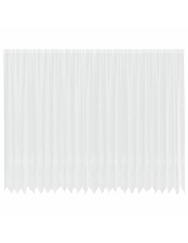 Tenda in Pizzo con tende Bianco 260 x 600 cm Poliestere