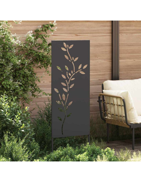 Pannello Decorativo da Giardino Nero 50 x 140 cm