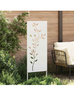 Schermo per privacy in giardino Floreale Bianco 50 x 140 cm
