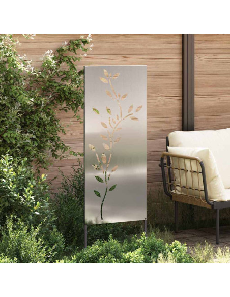 Pannello Decorativo da Giardino Argento 50 x 140 cm