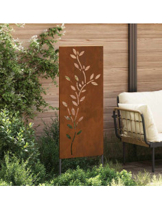 Schermo per privacy in giardino Floreale Ruggine 50 x 140 cm