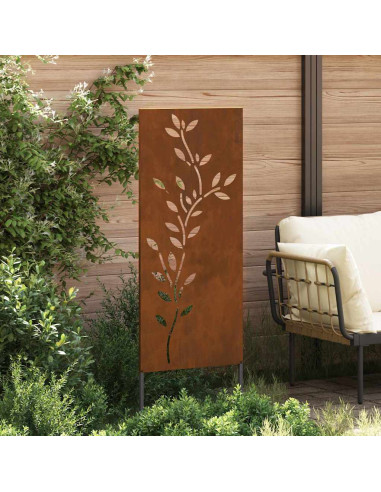 Schermo per privacy in giardino Floreale Ruggine 50 x 140 cm