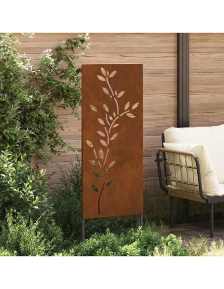 Schermo per privacy in giardino Floreale Ruggine 50 x 140 cm