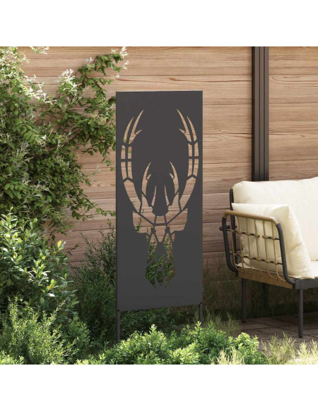 Pannello Decorativo da Giardino Nero 50 x 140 cm