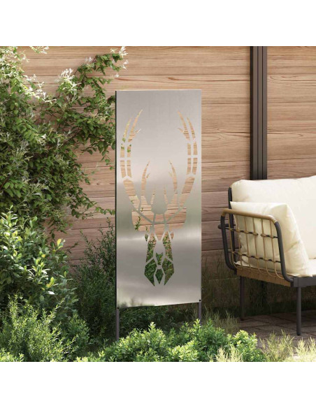 Pannello Decorativo da Giardino Argento 50 x 140 cm
