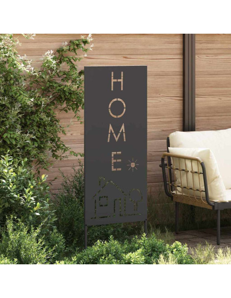 Pannello Decorativo da Giardino Nero 50 x 140 cm