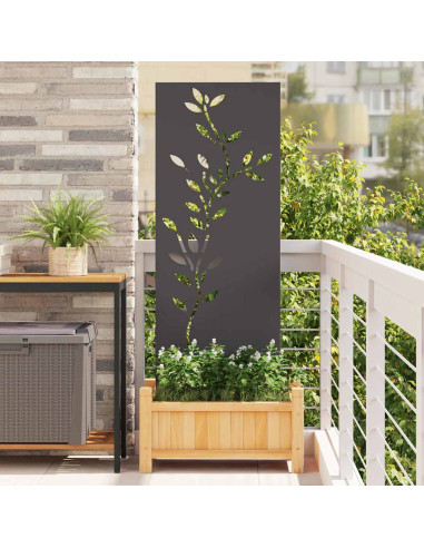 Schermo per privacy in giardino Floreale Nero 50 x 140 cm