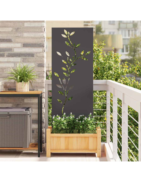 Schermo per privacy in giardino Floreale Nero 50 x 140 cm