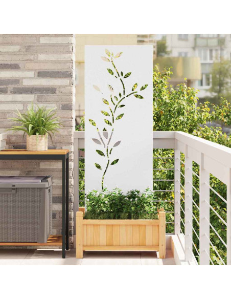 Schermo per privacy in giardino Floreale Bianco 50 x 140 cm