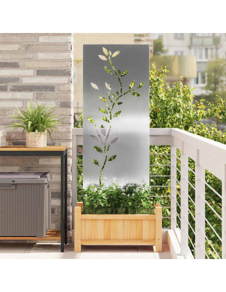 Pannello Decorativo da Giardino Argento 50 x 140 cm