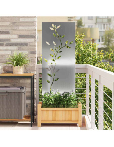 Schermo per privacy in giardino Floreale Argento 50 x 140 cm