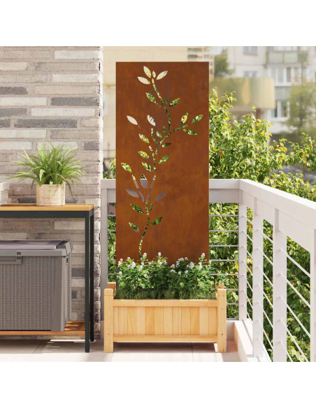 Schermo per privacy in giardino Floreale Ruggine 50 x 140 cm