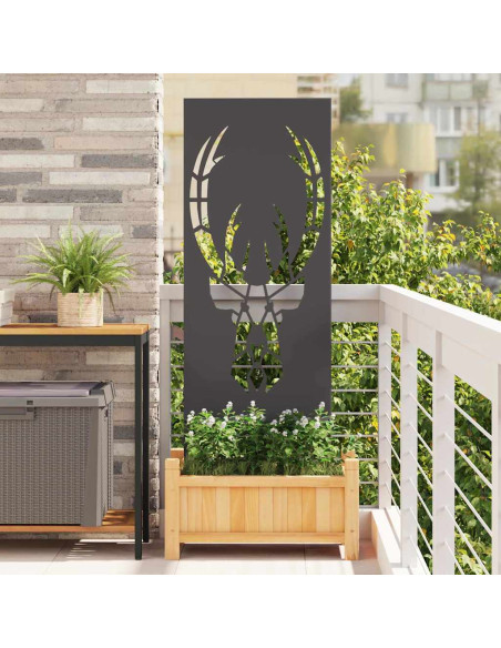 Pannello Decorativo da Giardino Nero 50 x 140 cm