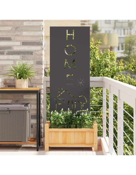 Pannello Decorativo da Giardino Nero 50 x 140 cm
