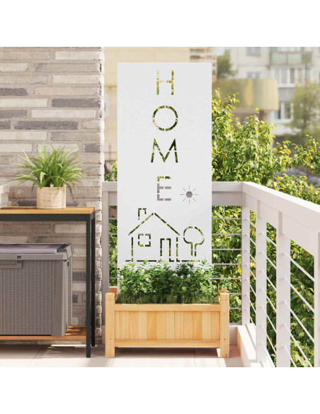Pannello Decorativo da Giardino Bianco 50 x 140 cm