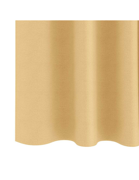 Tende Blackout con Anelli 2 pcs Beige 175 x 140 cm Poliestere