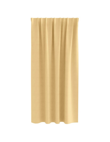Tende Blackout con Anelli 2 pcs Beige 175 x 140 cm Poliestere