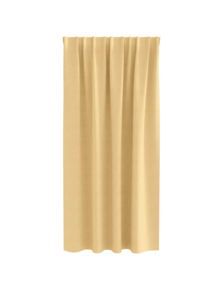 Tende Blackout con Anelli 2 pcs Beige 175 x 140 cm Poliestere