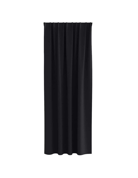 Tende con tende 2 pcs Nero Poliestere