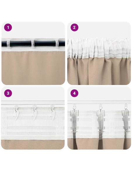 Tende con tende 2 pcs Talpa Poliestere