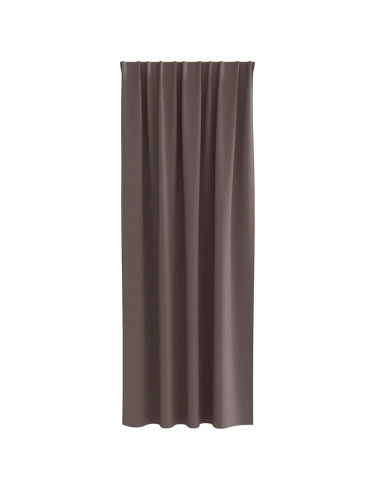 Tende Blackout con Anelli 2 pcs Marrone Scuro 225 x 140 cm
