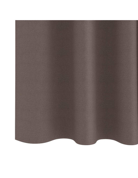 Tende con tende 2 pcs Marrone scuro Poliestere