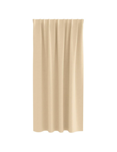 Tende Blackout con Anelli 2 pcs Crema 175 x 140 cm Poliestere