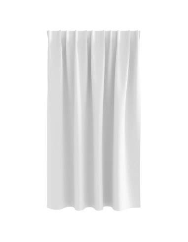 Tende Blackout con Anelli 2 pcs Bianco brillante 140 x 140 cm