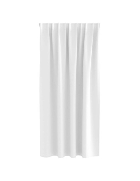 Tende con tende 2 pcs Bianco brillante Poliestere