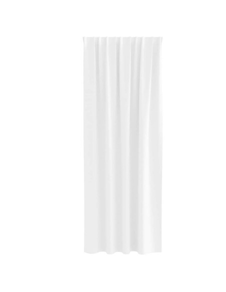 Tende con tende 2 pcs Bianco Puro Poliestere