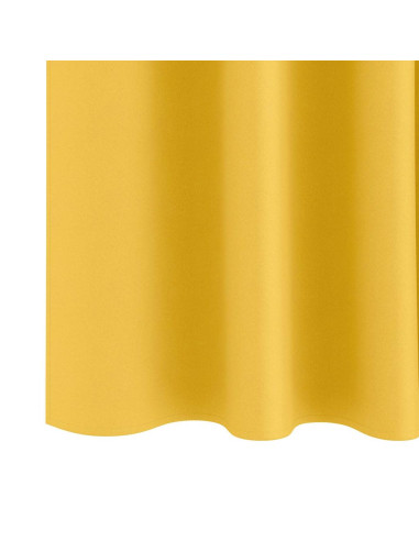 Tende Blackout con Anelli 2 pcs Giallo senape 140 x 140 cm
